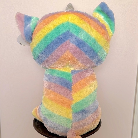 Brand New Ty Beanie Boo Large 16" Rainbow Unicorn Cat Plush Stuffed Animal Toy - Picture 8 of 15